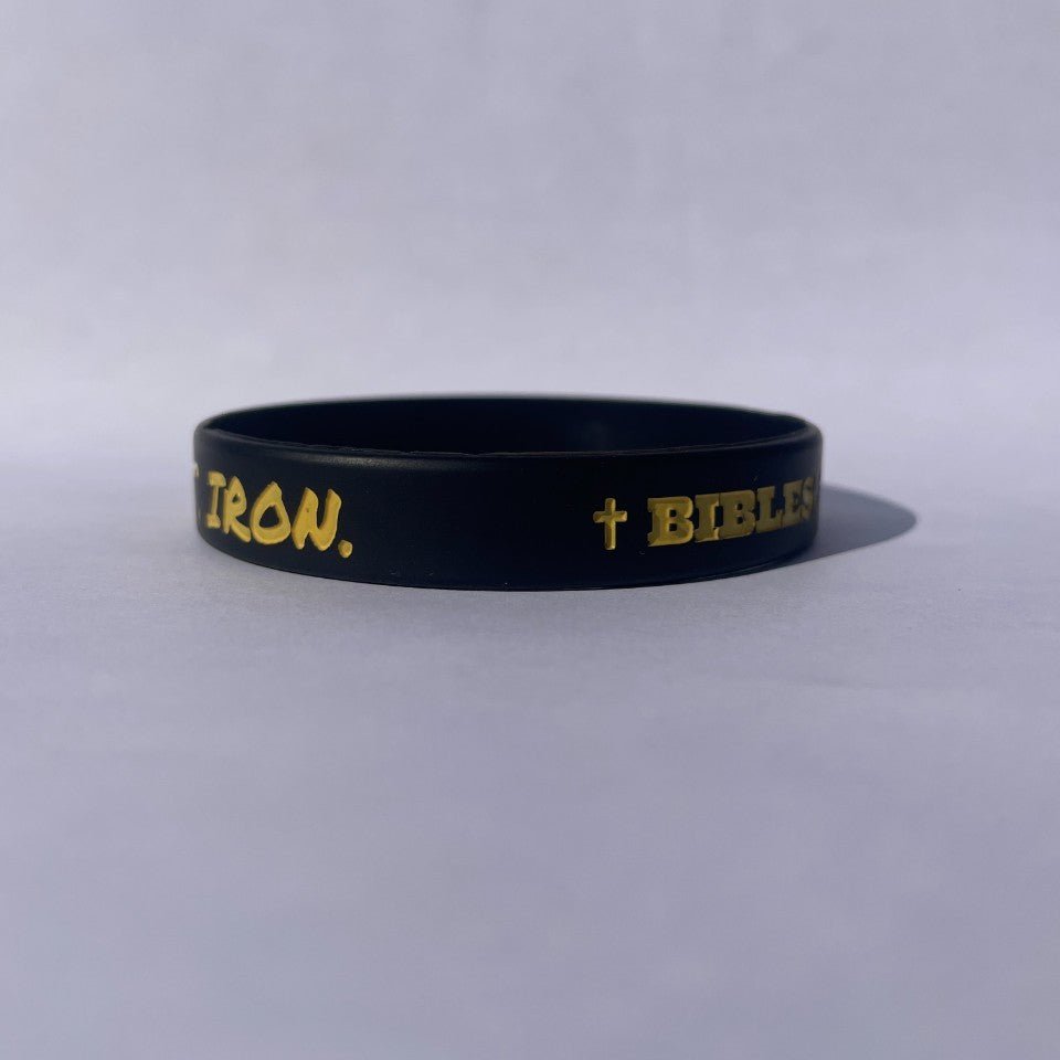 "Faith. Grit. Iron." Wristband - My Store